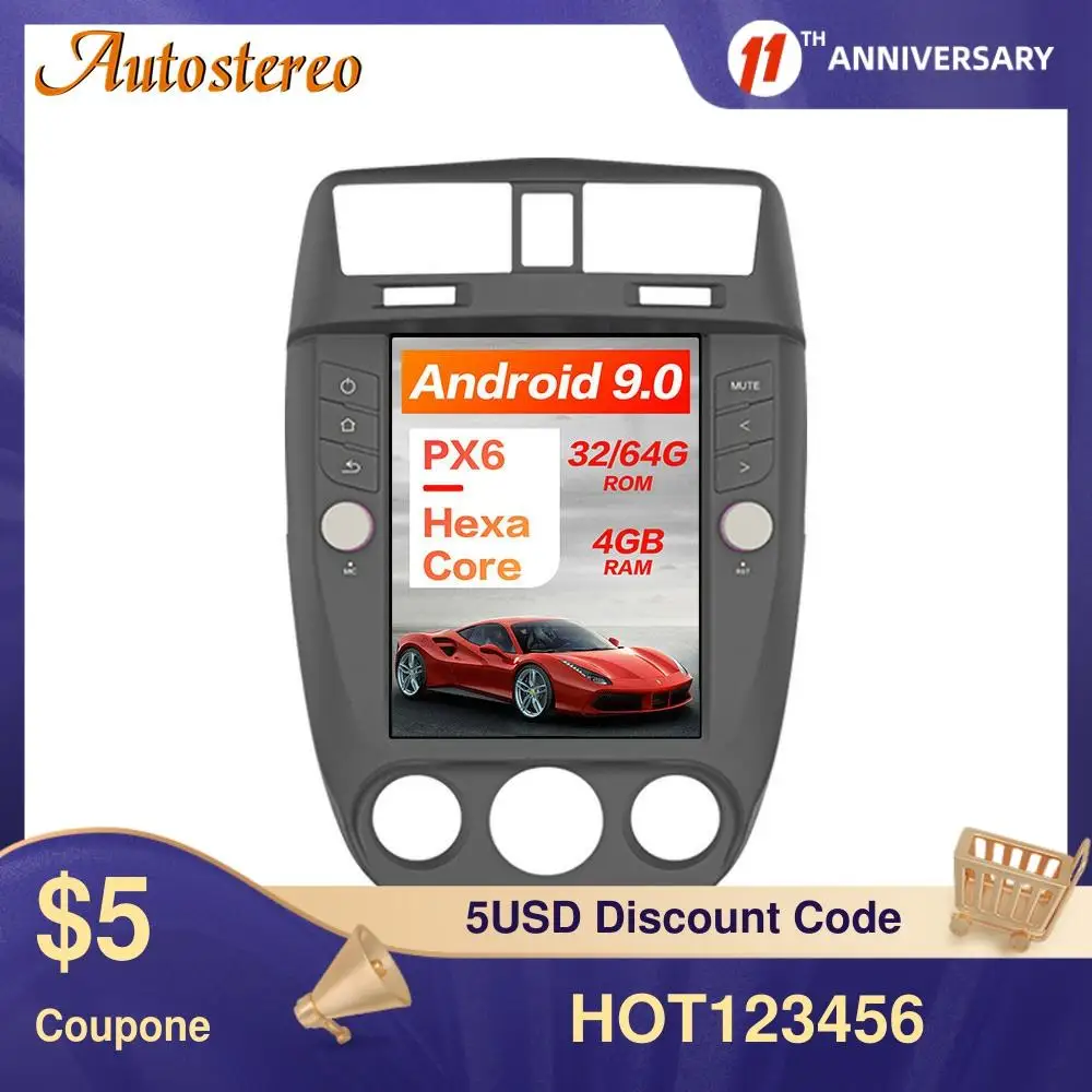 

For Buick Excelle 2008+ Tesla Style Android 9 Car Player GPS Navigation Stereo Headunit Multimedia Player Radio Tape Recorder
