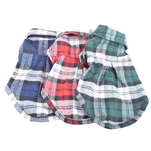 Сезон весна-лето; рубашки для собак; клетчатая Одежда для собак; летняя одежда для маленьких и средних собак; Одежда для питомцев; одежда для йоркширов и чихуахуа