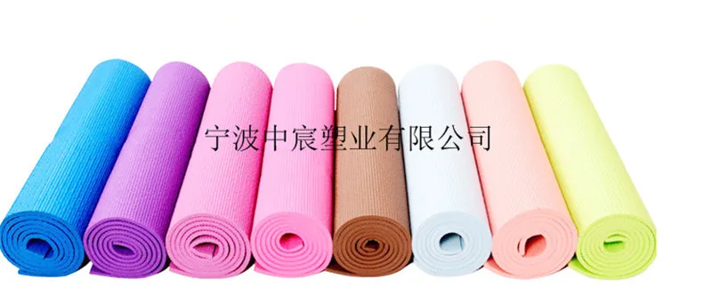 Monochrome Exercise Mat Anti-slip Pad Beginners PVC Anti-slip 3 Mm Single Layer Beginners Tablet Support Fitness Yoga Mat