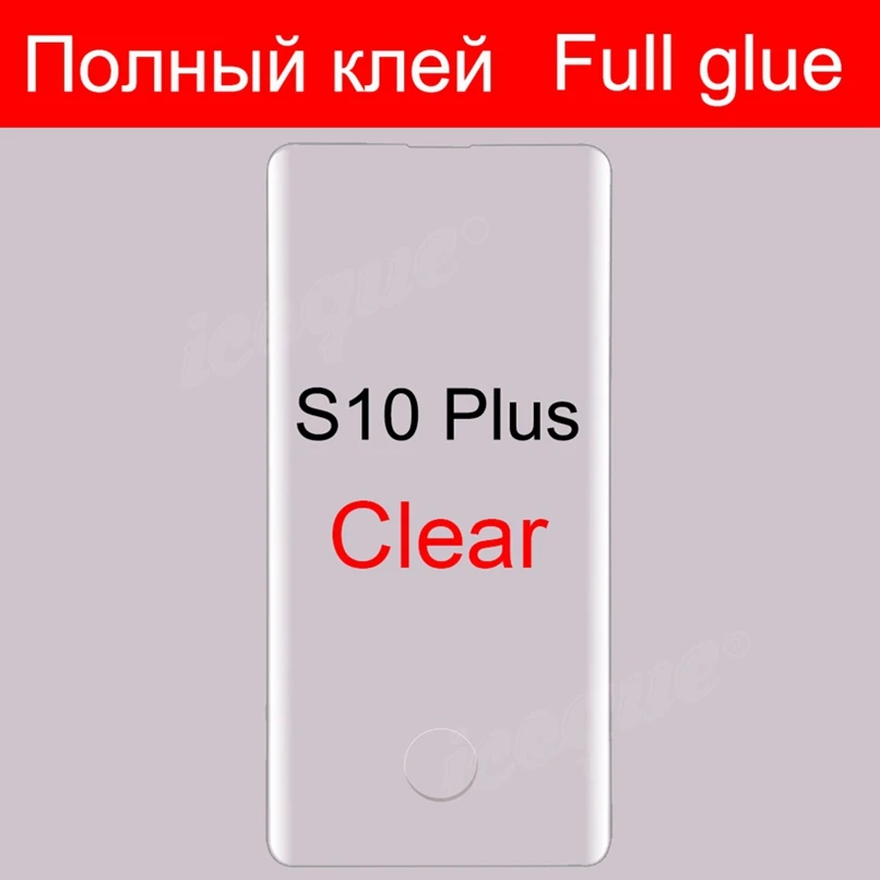 3D полное клеевое стекло для samsung Galaxy Note 10 Plus 9 8 S9 S8 S10 Plus защита экрана S9 S8 S10 Plus Note 10 Plus 9 8 Note10 закаленное стекло крышка - Цвет: S10 Plus - Clear