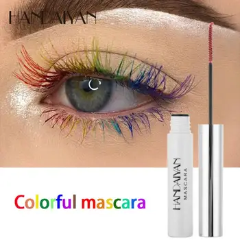 

Color Mascara Waterproof Fast Dry Eyelashes Curling Lengthening Makeup Eye Lashes Green Red Purple Black White Ink Mascara TSLM2