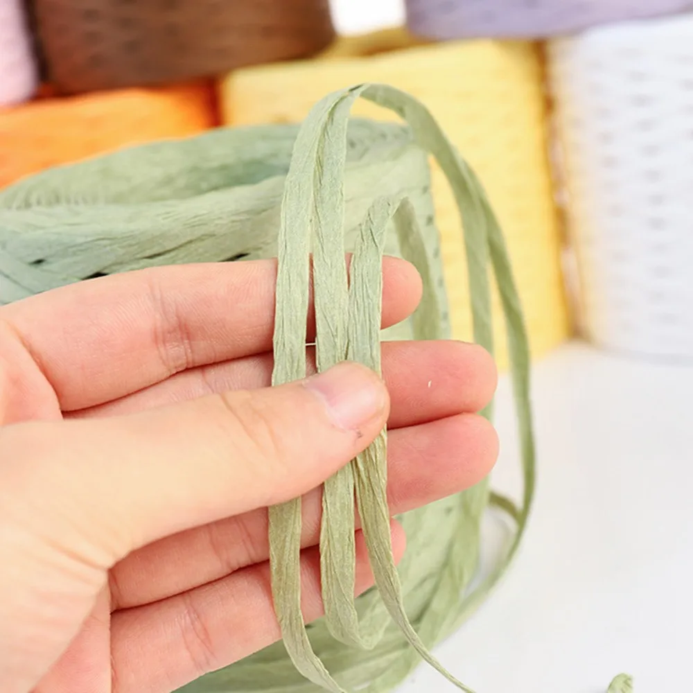 250 м соломенные из пальмового волокна пряжа для вязания крючком для Diy шляпы ручной работы сумки подушки упаковочный обмоточный материал