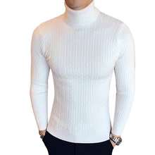Aliexpress - Winter High Neck Thick Warm Sweater Men Turtleneck Brand Mens Sweaters Slim Fit Pullover Men Knitwear Male Double collar