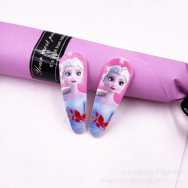 Disney Mickey Minnie Frozen Hairpin Cute Girls Headdress Children Hairpin Cartoon Girl Side Clip Hair Accessories Birthday Gifts 19