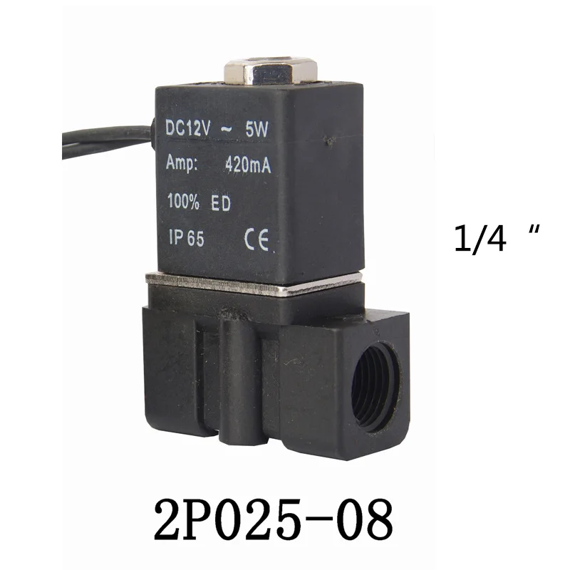 2P025-08 2P025-06 бутадиен-нитрильный каучук 1/" 1/4" NPT, электрический клапан-бабочка 2 способ пневматические небольшой Соленоидный клапан диспенсер для воды электромагнитный клапан