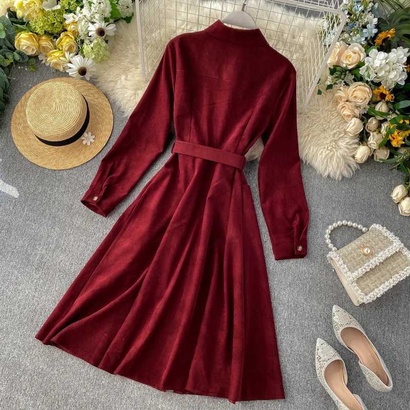 ALPHALMODA, модное женское платье, Осень-зима, французское ретро платье ...
