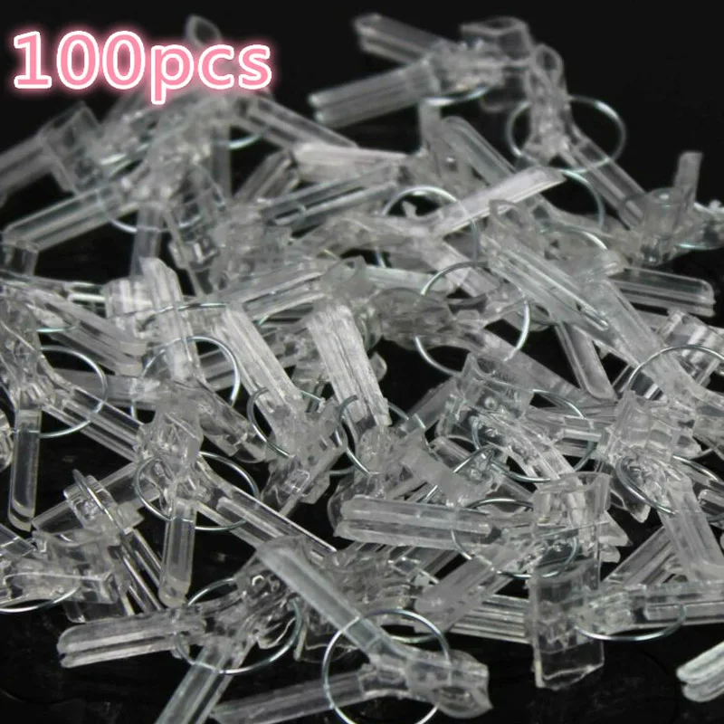 Quality plants graft clips plastic fixing fastening fixture clamp 100PCS garden tools for cucumber eggplant watermelon plant clips plastic plant clips