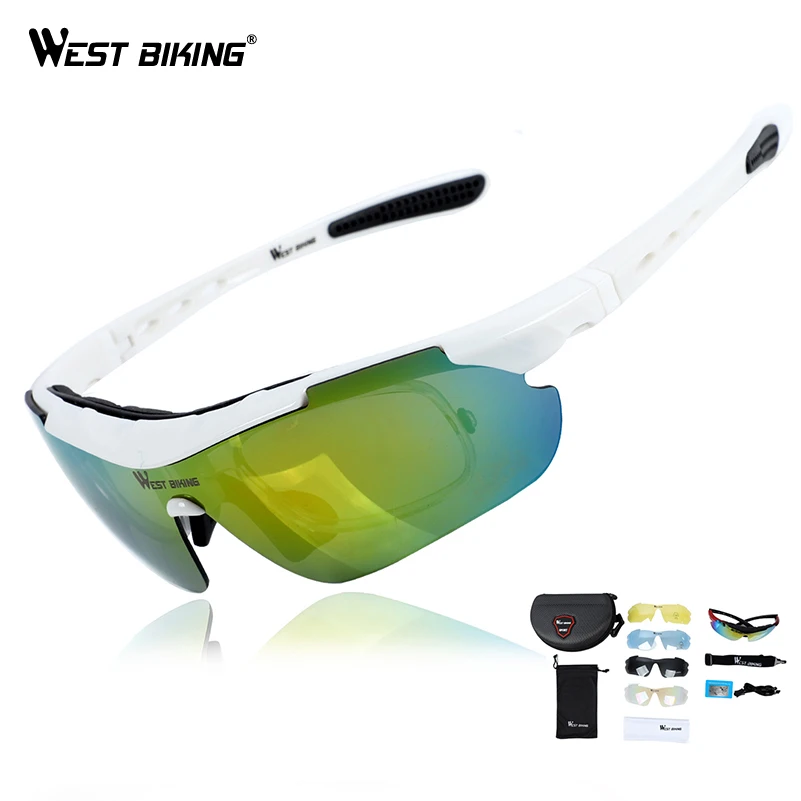 Bicycle Sunglasses Cycling-Eyewear Road-Bike West Biking MTB Ciclismo 5-Lens Women Outdoor