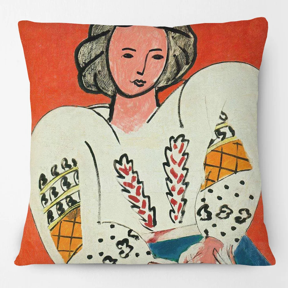 Henri Matisse Colour Paintings Art Cushion Covers Harmony in Red Decorative Sofa Throw Pillow Case | Дом и сад