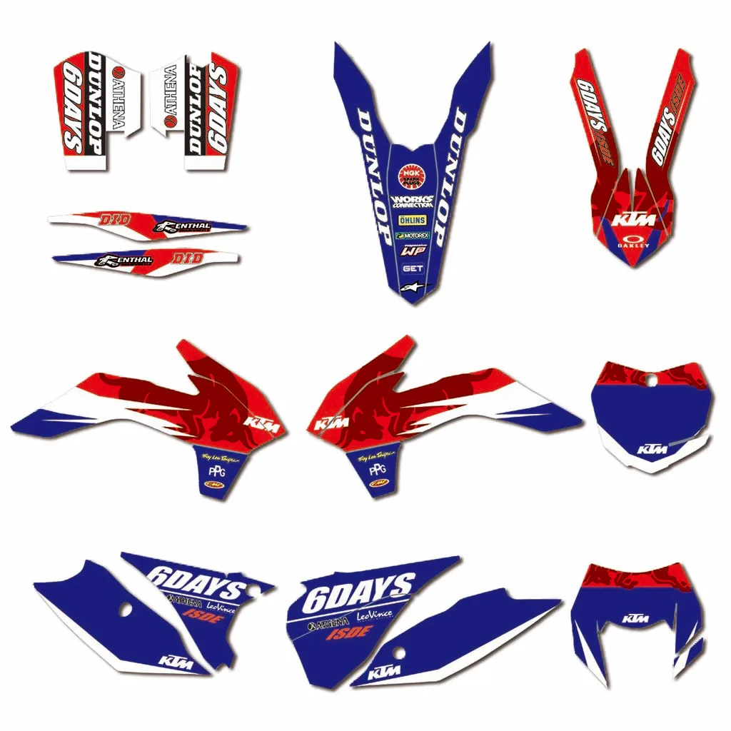 

Motorcycle Team Decals Stickers Graphics DECO For KTM 125 200 250 300 350 450 EXC EXCF XCW XCF-W 2014 2015 2016