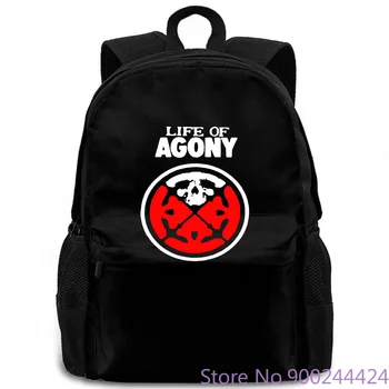 

Life of Agony Logo Couple women men backpack laptop travel school adult student