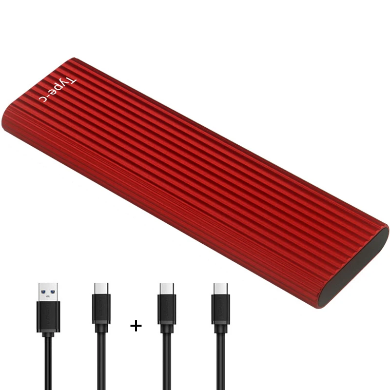 Red 2 Cables H1111Z M2 SSD чехол NVME SSD корпус M.2 для usb type C алюминиевый корпус для NVME PCI-E M ключ SSD диск NVME SSD коробка - Цвет: Red 2 Cables