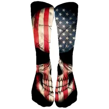 

KYKU Skull Socks Men Punk Funny Print United States Stocking Printed Usa Socks Animal America Sock 3d Ladies socks Cute Fashion