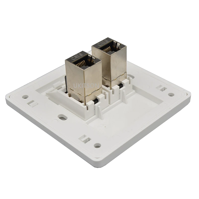 Сетевой разъем CAT 6 RJ45 лицевая панель с 2 портами экранированный CAT6 Keystone Jack
