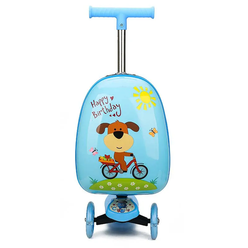 Милый мультяшный Детский скейтборд, чемодан на колесиках, Многофункциональный чемодан для мальчиков и девочек, 18 дюймов, тележка для переноски - Цвет: style 10