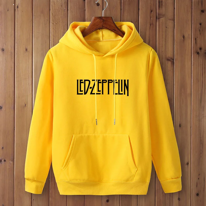 Модный светодиодный Свитшот Led Zeppelin одежда толстовка с капюшоном для мужчин осень зима хип хоп с капюшоном - Цвет: yellow-B