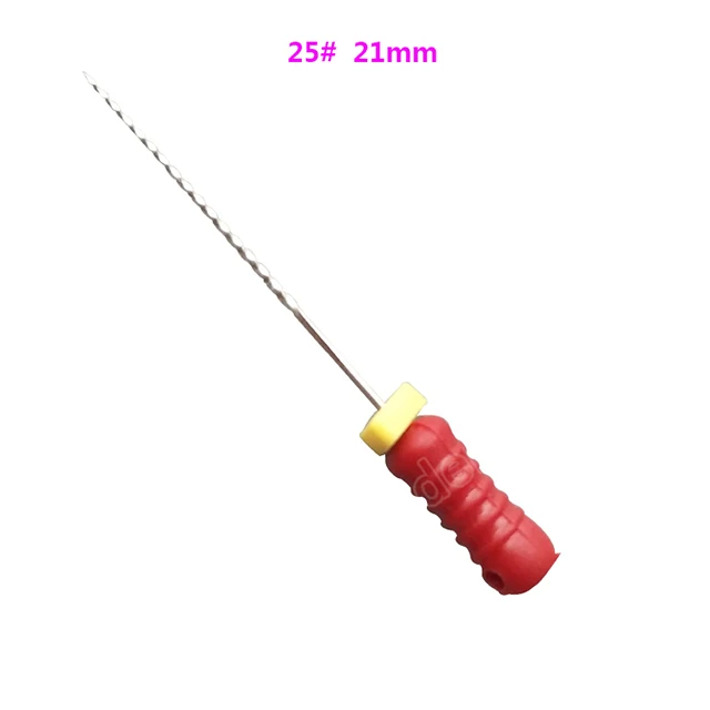 1pack 25 25mm Стоматологическая K-расширитель с фокусным расстоянием 25 мм корневого канала R файлы Лима 6 шт./упак. Нержавеющая сталь Handuse K файлы развёртки Endodontic стоматологический инструмент - Цвет: 1pack 25 25mm