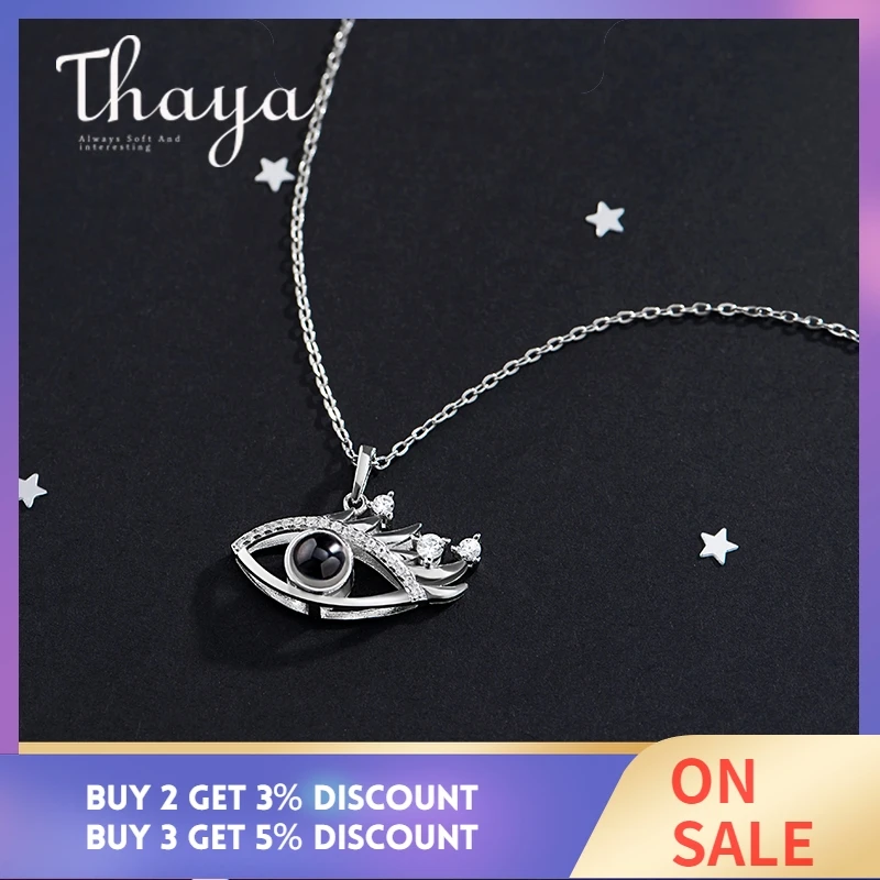 Thaya 925 пробы Серебряное ожерелье с надписью Love с первого взгляда, ожерелье с надписью «Love» на 100 языках для женщин, лучший подарок для нее