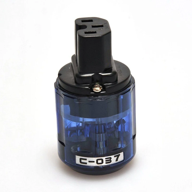

US Rhodium Plated C-037 IEC Plug + P-037 Power Plug HIFI Audio Plug Connector fireproof durable and practical to use