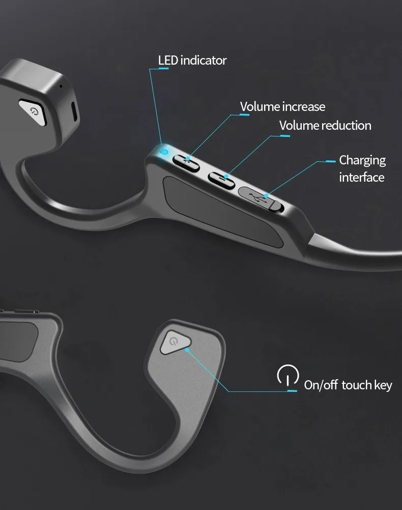 G18 костной проводимости наушники костной проводимости слуховой аппарат с ks водонепроницаемый для ipx7 для плавания cvc 8,0