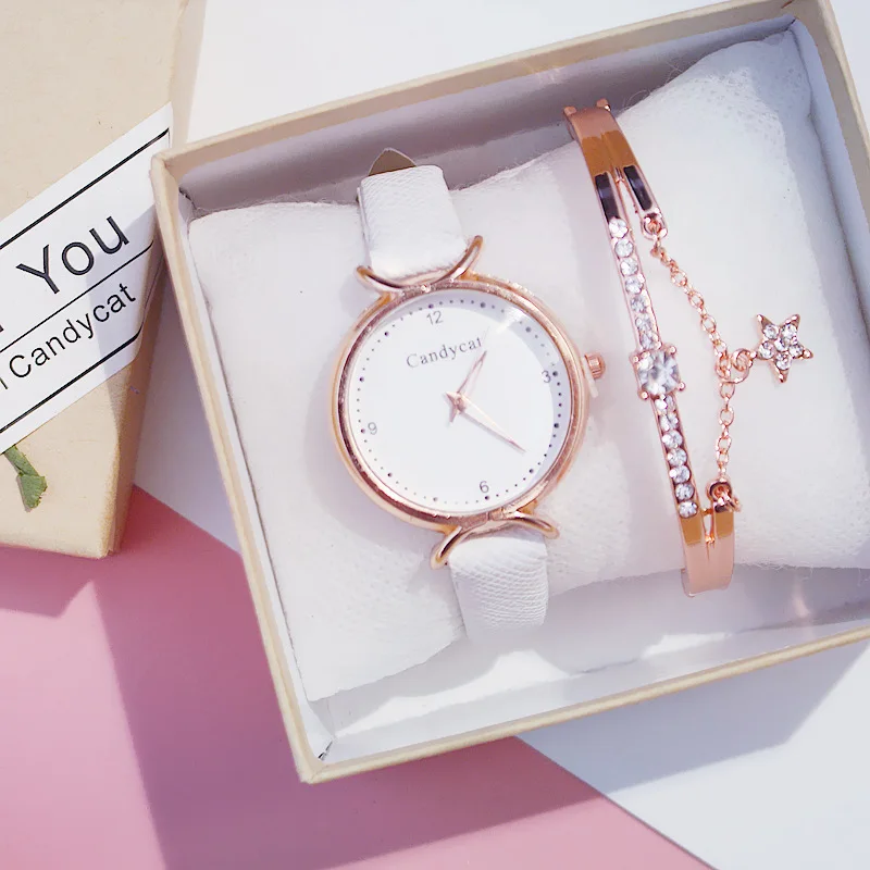 Simple Women Bracelet Watches Fashion Casual Leather Ladies Wrist Watches Analog Quartz Wristwatch Female Clock relogio feminino