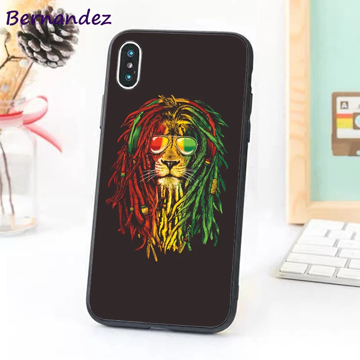 Bernandez 5 5S SE 6 6S TPU чехол для телефона iPhone 7 8 Plus X Xs Max XR bob marleys раста Лев регги Проектор DIY - Цвет: Небесно-голубой