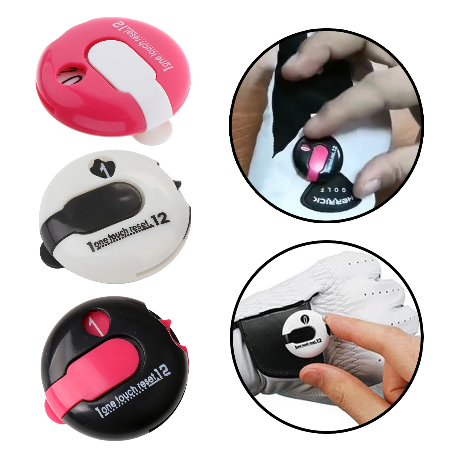 Golf Stroke Counter Clip-on Score 12 Shots Scorekeeper Accessories Golfer Gift