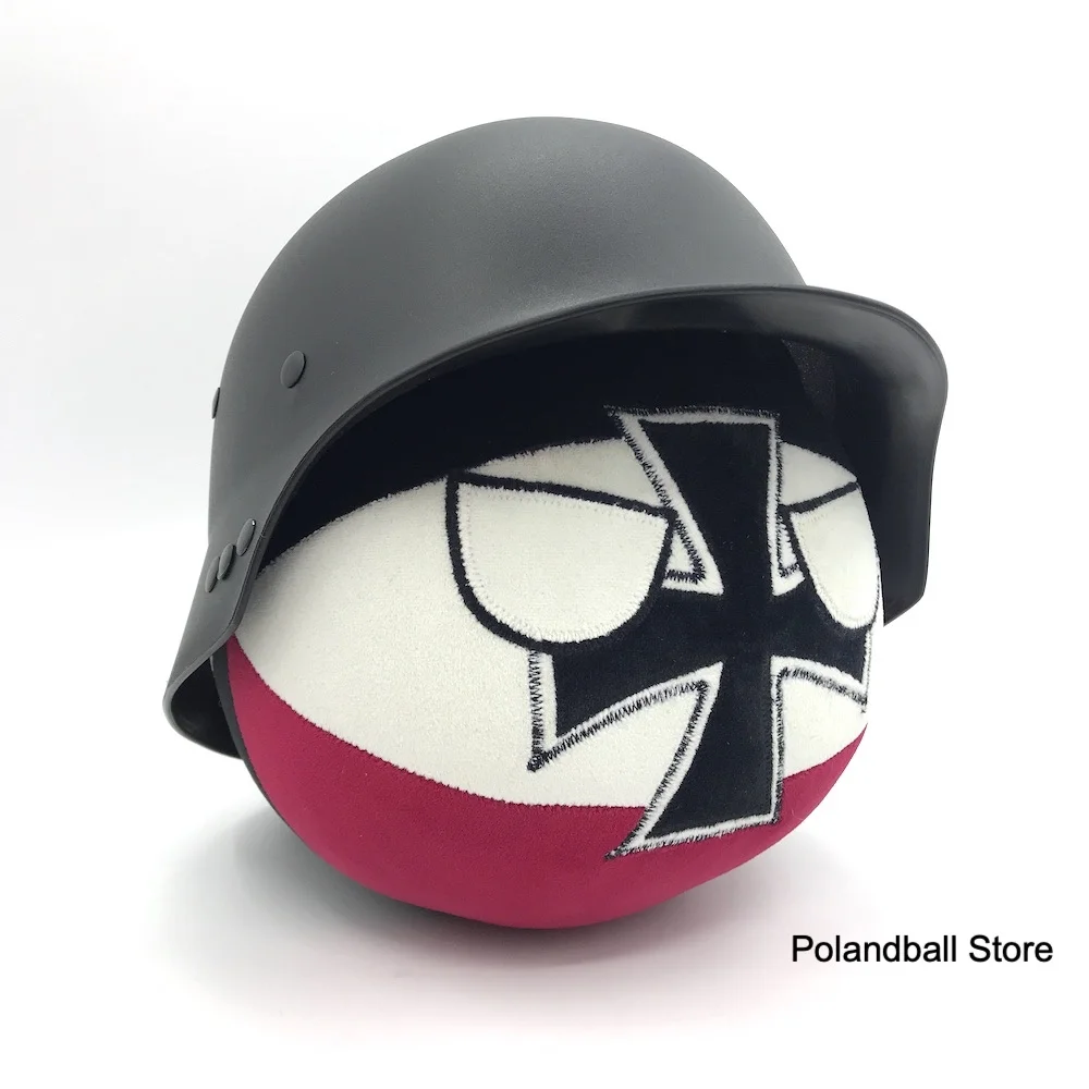 Reichswehr Ball With M35 Helmet Germany Authentic Handmade Polandball Countryball Plush Toy