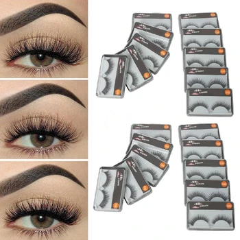 

Single Pair of Natural Thick Eyelashes Cross Eyelashes False Eyelashes Makeup Beauty Gadget