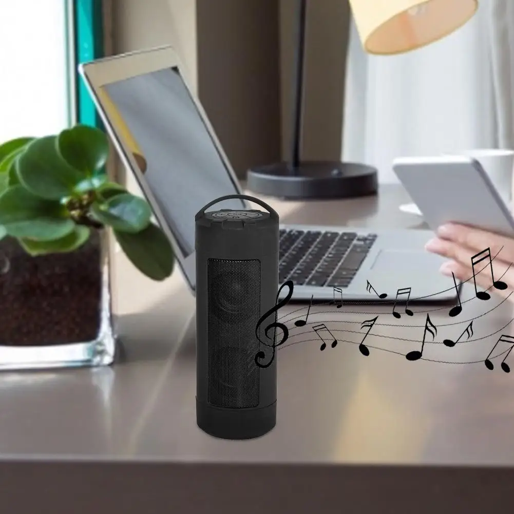 New Bluetooth Speaker Cylindrical Portable Long Playback Time Waterproof Multi-function Speaker for Mobile Phones