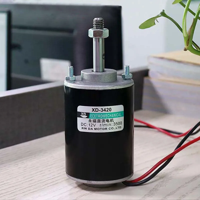 XD-3420 12/24V 30W Permanent Magnet DC Motor High Speed CW/CCW For DIY Generator 