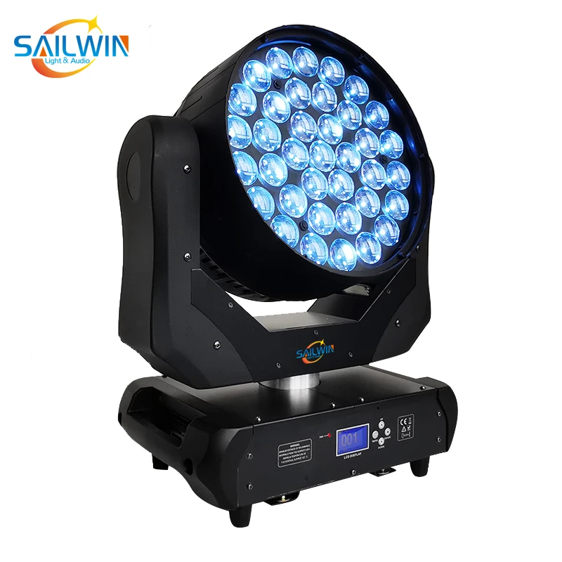 SAILWIN 37*15 Вт 4в1 RGBW светодиодный светильник с движущимся зумом для мытья головы