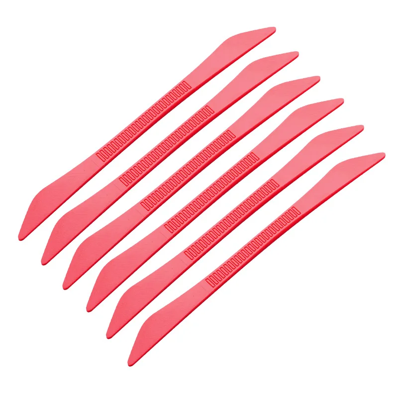 Red 6PCS Car Door Guard Edge Protector Anti-collision Strip Auto Rearview Mirror Protection Sticker Front Rear Bumper Rubber White Black - Цвет: Red 6PCS