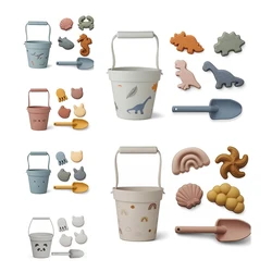 Kit de jouets de plage pour enfants, 6 pièces, bébé d'été, outil de creuser du sable, seau, jouets de plage, moule de sable en caoutchouc, ensembles d'outils, jouet de bain pour enfants 