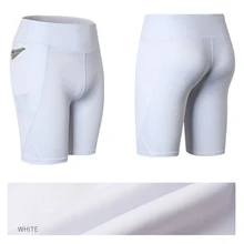 Новые удобные уличные домашние шорты для йоги с боковыми карманами животик контроль тренировки Леггинсы для йоги и бега