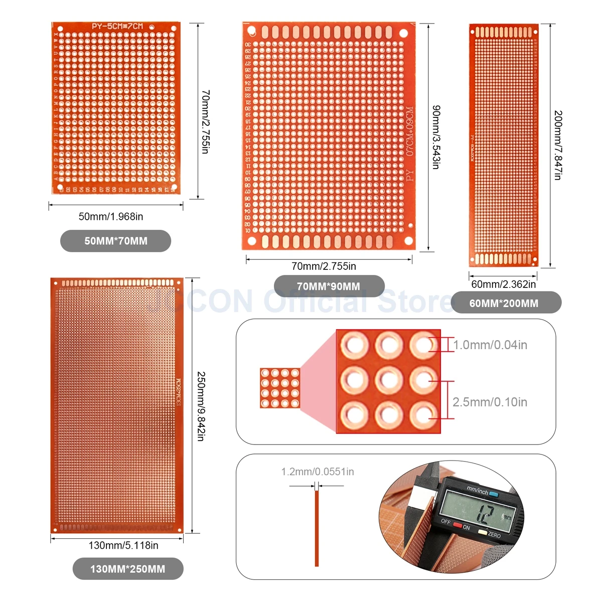 PCB 프로토 타입 보드 10x22 cm, 회로 프로토보드 범용 DIY 매트릭스 단일 행 연속 구멍 납땜 플레이트, 10 개