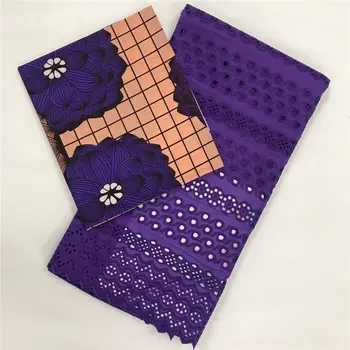 

3+2yards swiss voile lace in switzerland java wax prints fabric african lace fabric 2019 high quality african fabric WJ30