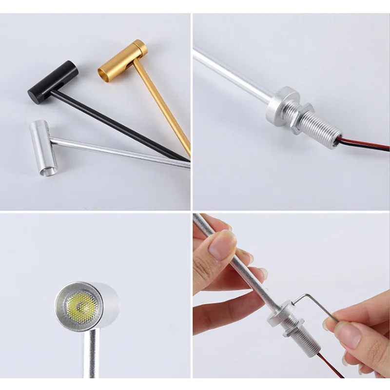 Dimmable Jewelry lamp 3W LED Spot lights Adjustable Led Showcase Light For Exhibition Display Led Mini Spot Lamp Surface Mounted 6