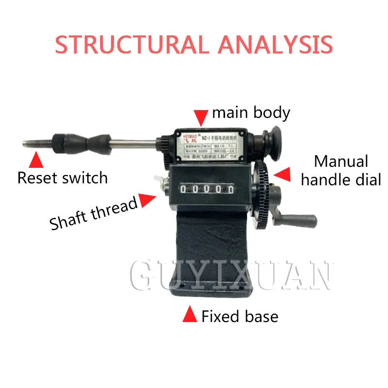 Low price NZ-1 Manual Winding Machine dual-purpose Hand Coil counting winding machine Winder 0-9999 Count Range Winding