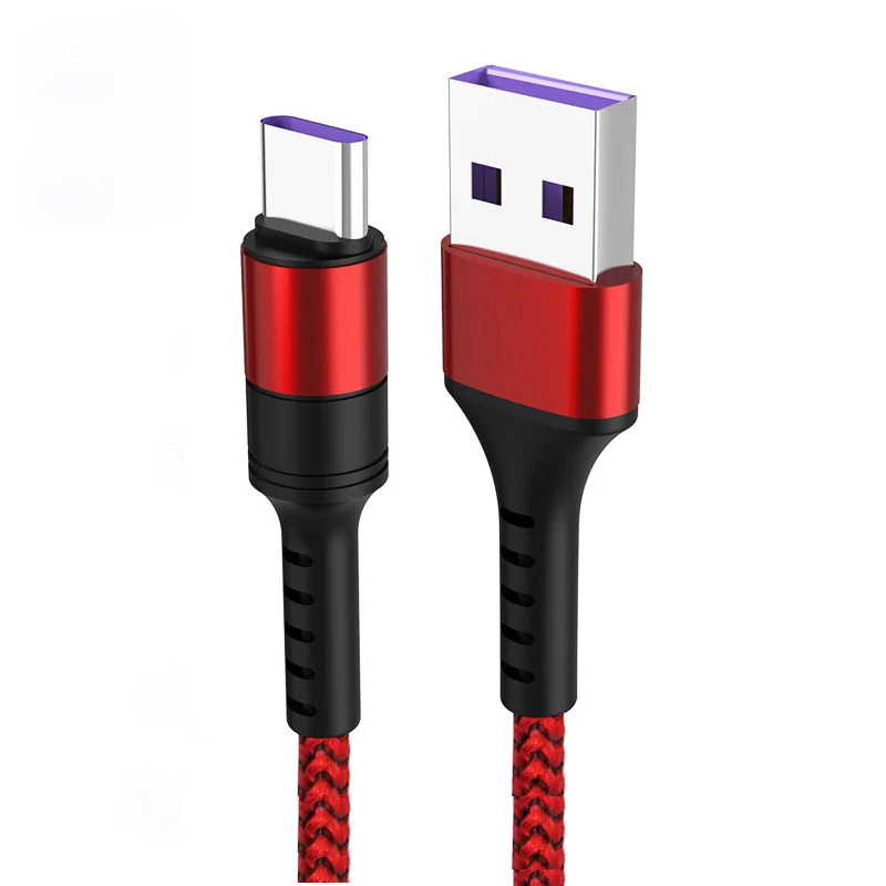 5A супер зарядный кабель usb type C для huawei P20 P30 mate 20 pro mate 9 10 Pro P10 Plus lite Honor V10 кабель для быстрой зарядки - Цвет: Красный