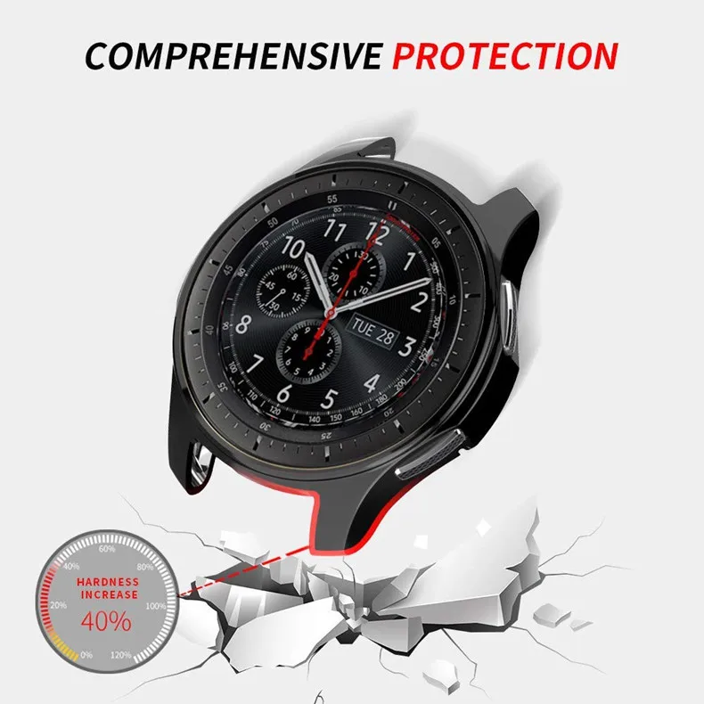 Чехол для samsung Galaxy Watch 46 мм 42 мм gear S3 frontier case galss bumper мягкие Смарт-часы Аксессуары покрытие защитная оболочка