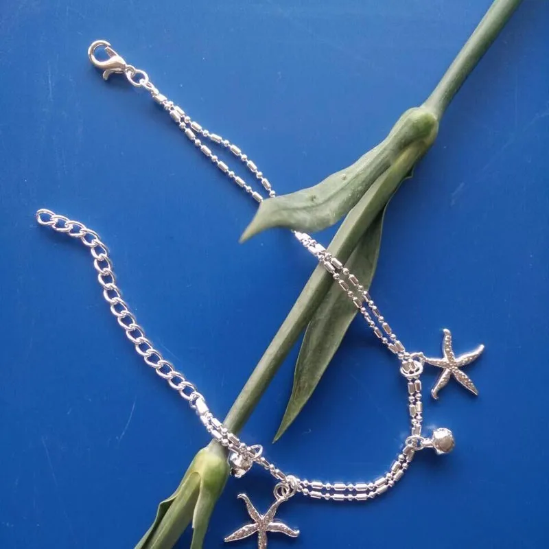 ElegantRose модный ножной браслет ног ножная цепочка браслет колокольчик Бикини Пляжные украшения женские браслеты для щиколотки Штаны для девочек с рождественским изображением подарок SWXFZ92