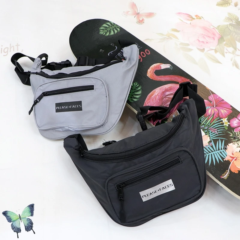 

P+F Places+faces 3M Reflective Messenger Bag Shoulder Bags Men Women Be Applicable Waist Bag Various Styles Fast Shipping