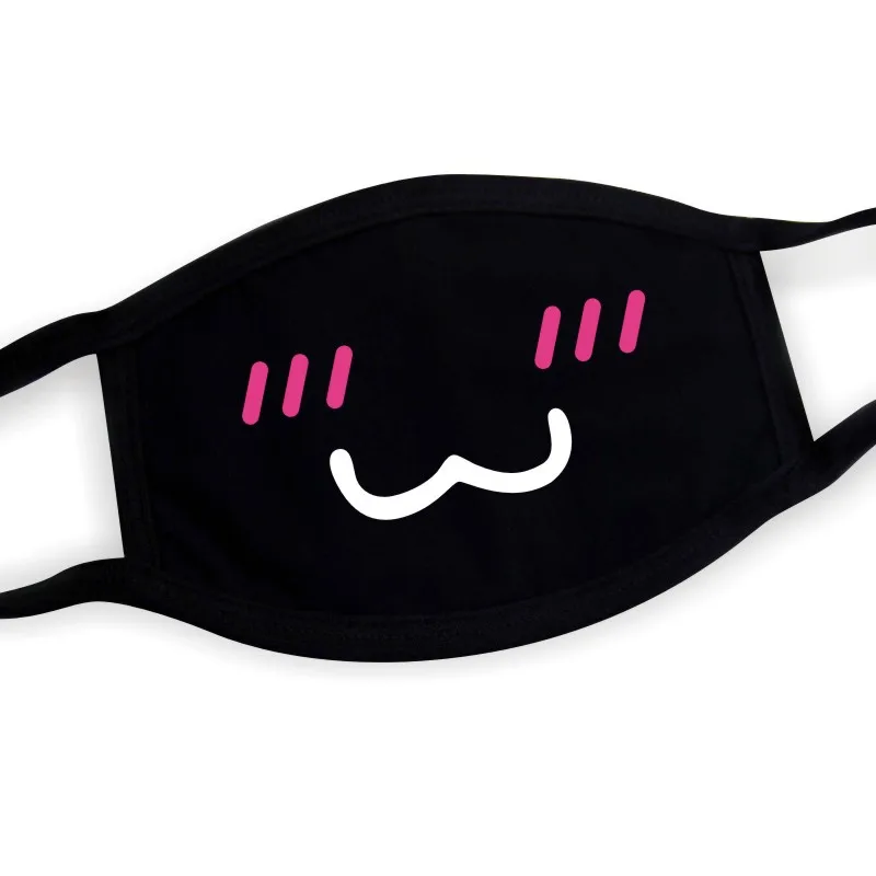 Симпатичная маска для лица в стиле унисекс с рисунком из мультфильма «рот», защитная маска для лица в стиле унисекс, защитные маски для велоспорта с защитой от пыли и хлопка - Цвет: 3KZblack-3057