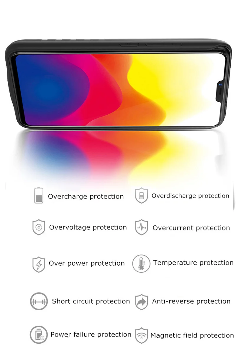 Модный портативный блок питания, крышка для зарядки, крышка для Vivo Y85, чехол для аккумулятора, 5000 мАч, чехол для зарядного устройства