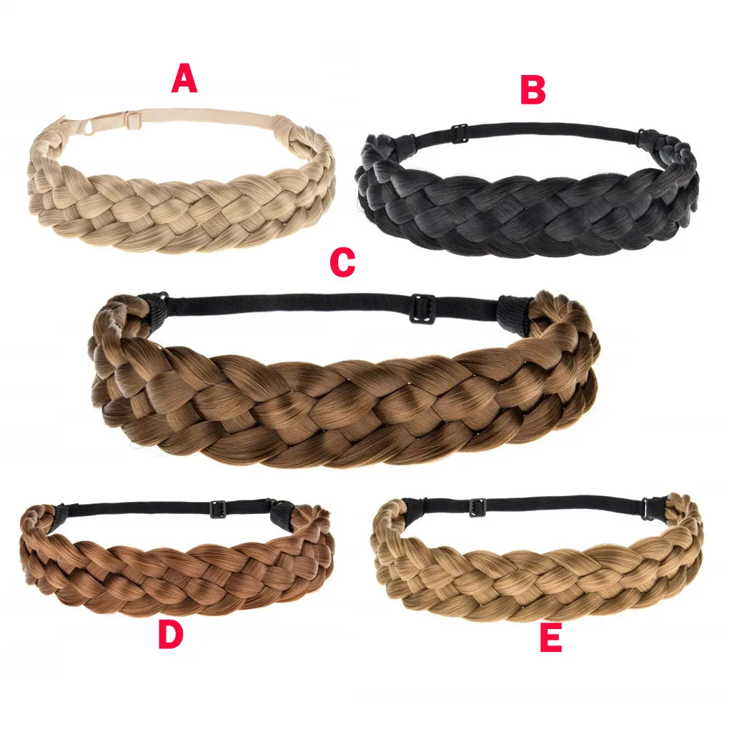 JAYCOSIN Accessory Trendy Wild Lady Synthetic Wig Braided Hair Band Design Simple Elastic Twist Headband Princess Hair 1217#2