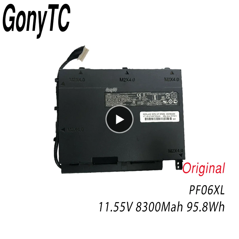 GONYTC PF06XL PF06XL Аккумулятор для ноутбука HP двумя способами; женские 17-w110ng HSTNN-DB7M 852801-2C1 853294-850 95.8Wh 8300 мА/ч, 11,55 V