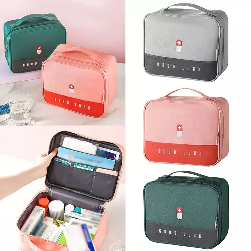 Practical Portable First Aid Kit Travel Medicine Storage Bag Drug Sorting Sundries Classification Package Life Accessories Bag