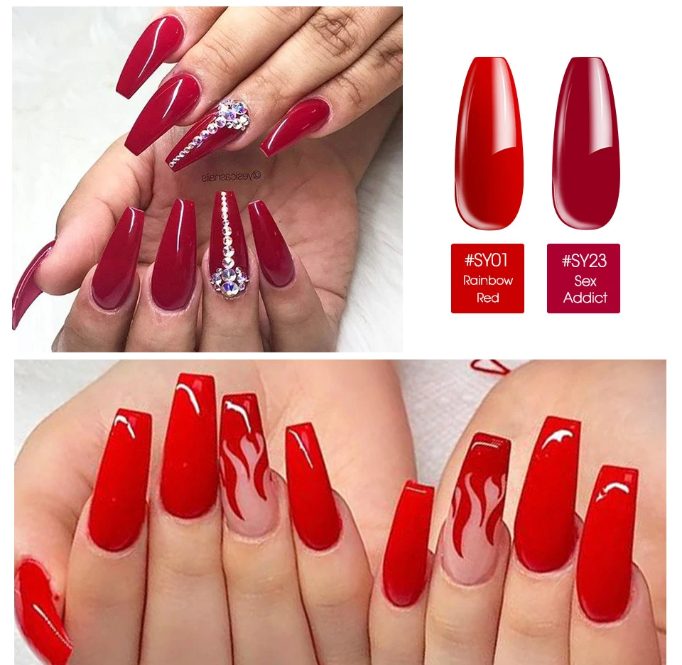 SAVILAND 15g Color Poly Gel Finger Extension 30g Red Blue Yellow Poly Gel Nail Gel Camouflage Soak Off UV Hard Fast Builder Gel