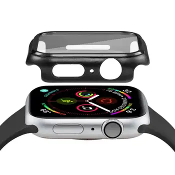 

Case For iWatch Series 4/5 40mm/44mm Matte Plastic Frame + Front Clear Screen Protector For Apple Watch 4 5 Smartwatch Cases